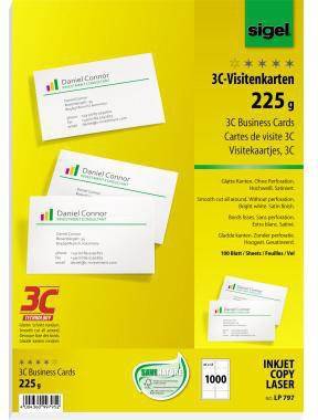 SIGEL Visitenkarte 3C LP797 85x55mm 1.000 St./Pack.