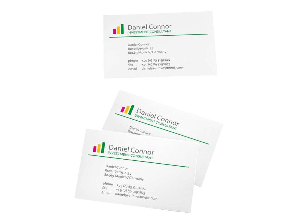 Sigel LP801 - Hochweiß - 85 x 55 mm - 250 g/m² - 400 Karte(n) (40 Bogen x 10)