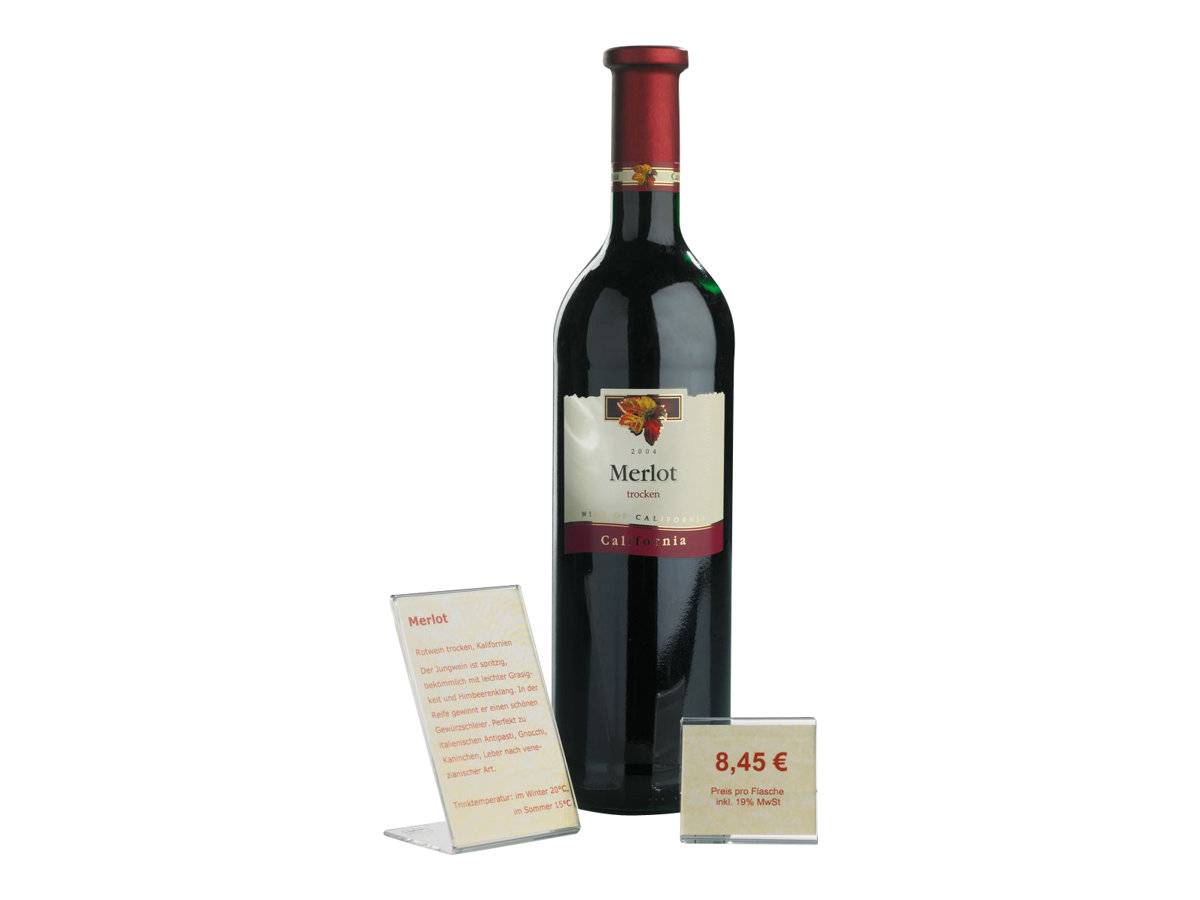 Sigel - Schildhalterung - für 90 x 60 mm - klar (Packung mit 10)