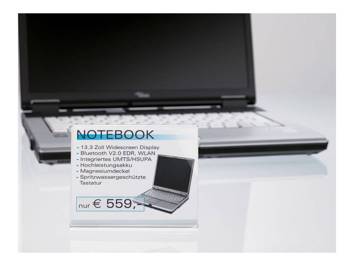 Sigel - Schildhalterung - für 90 x 60 mm - klar (Packung mit 10)