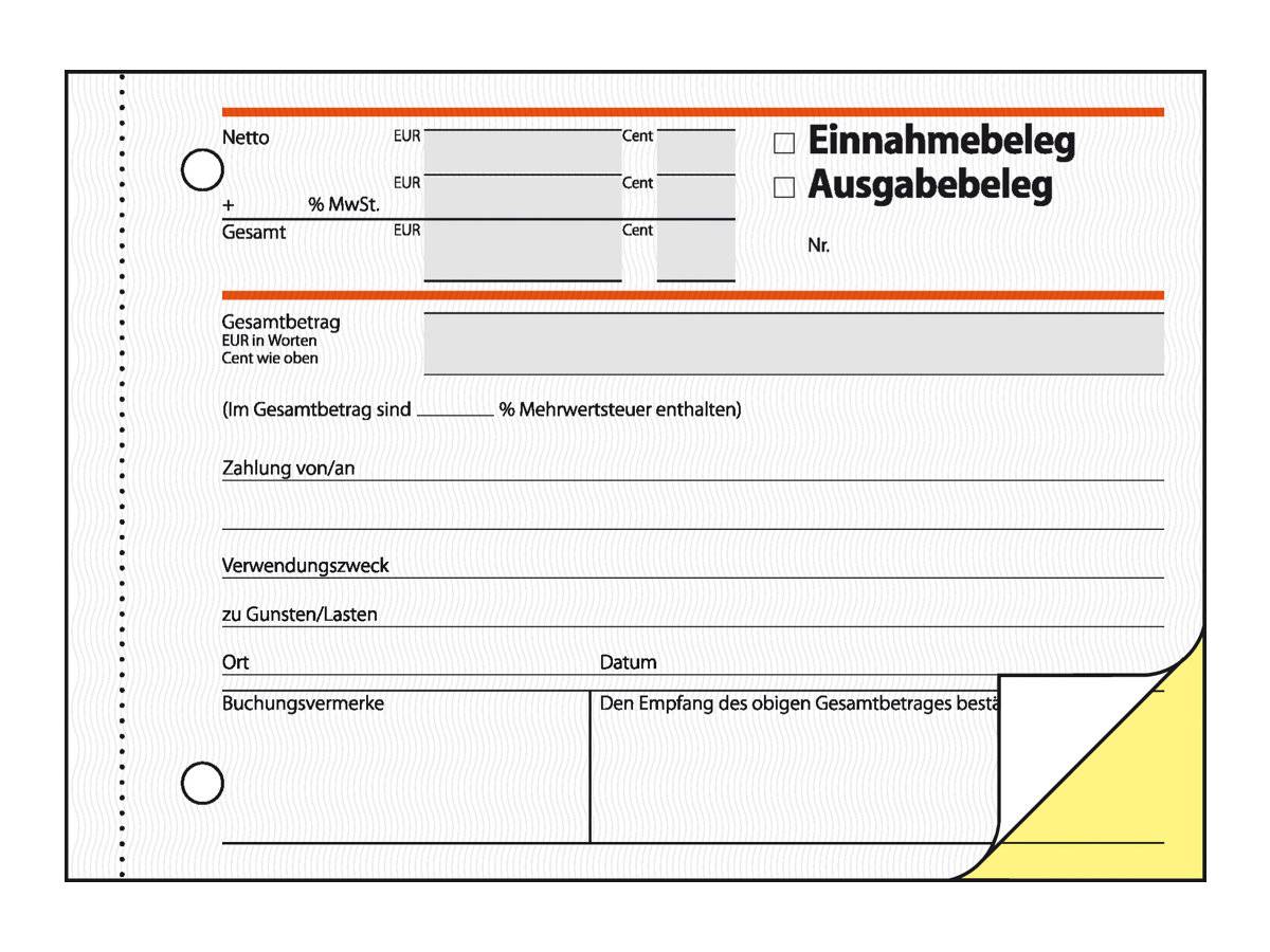 Sigel - Einnahmen-/Ausgabenbeleg - 40 Blatt - A6