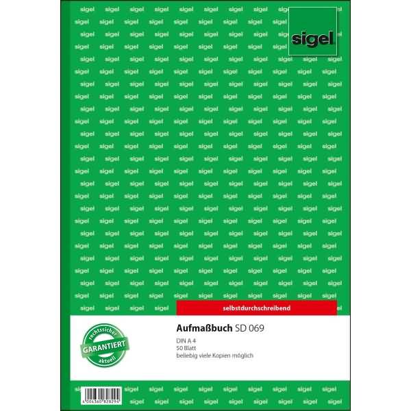 Formularbuch Aufmaßbuch A4 50 Blatt beliebig viele Kopien