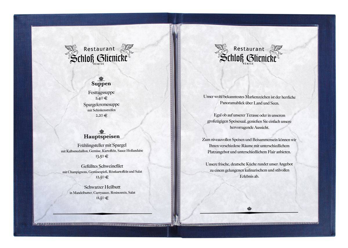 SIGEL Doppel-Transparenthüllen, für Speisekarten-Mappen mit Gummi-Bindung, für A4, 10 Stück