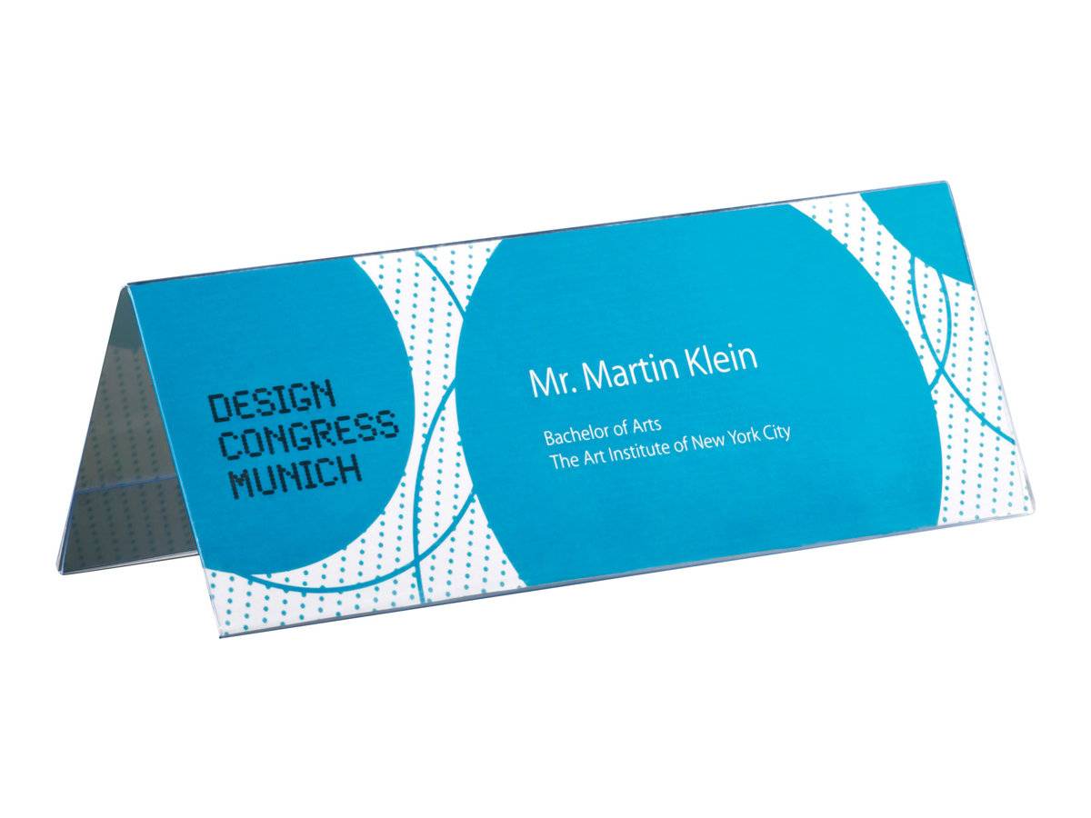 Sigel - Schildhalterung - Desktop - für 240 x 90 mm - doppelseitig - klar (Packung mit 5)