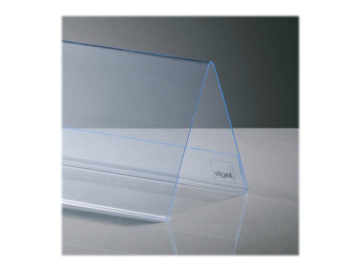 Sigel - Schildhalterung - für 190 x 60 mm - doppelseitig - klar (Packung mit 5)