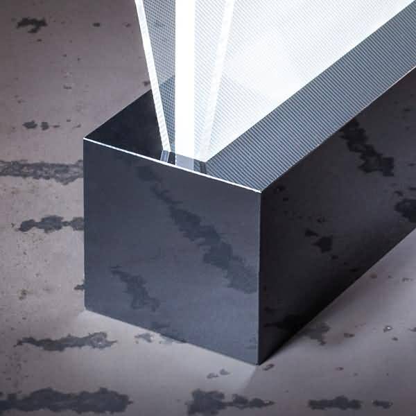 Sigel TA424, Acryl, Schwarz, Transparent, 10,5 x 21 cm, Rechteckig, LED, Akku