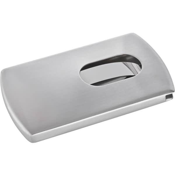 Visitenkarten-Etui Snap Edelstahl für 12 Karten bis Größe 91x57mm