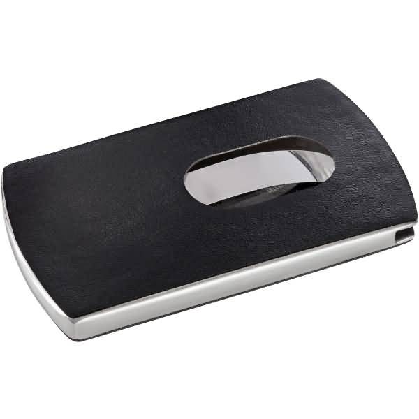 Visitenkarten-Etui Snap Lederoptik für 12 Karten bis Größe 91x57mm