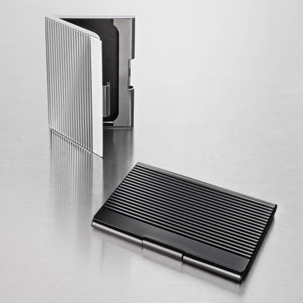 Visitenkarten-Etui matt black für 20 Karten bis Größe 91x56mm