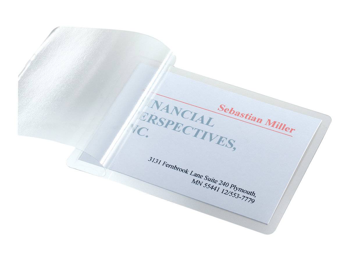 Sigel - Visitenkarten-Schutztasche - für 85 x 55 mm - klar (Packung mit 100)