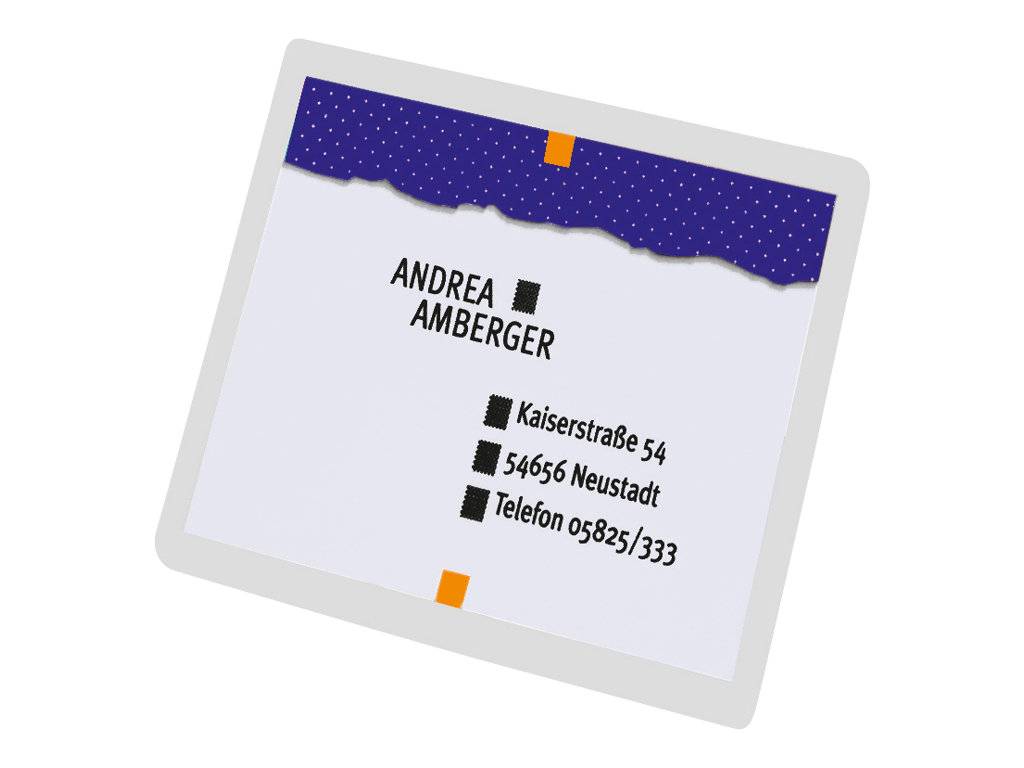 Sigel - Visitenkarten-Schutztasche - für 85 x 55 mm - klar (Packung mit 100)