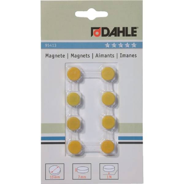 Magnete 13mm gelb VE=8 Stück