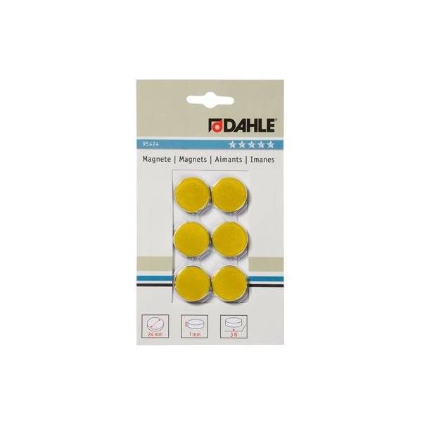 Magnete 24mm gelb VE=6 Stück