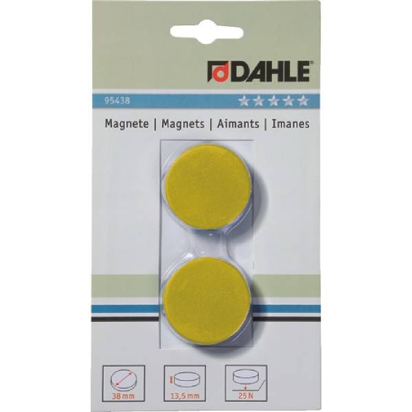 Magnete 38mm gelb VE=2 Stück