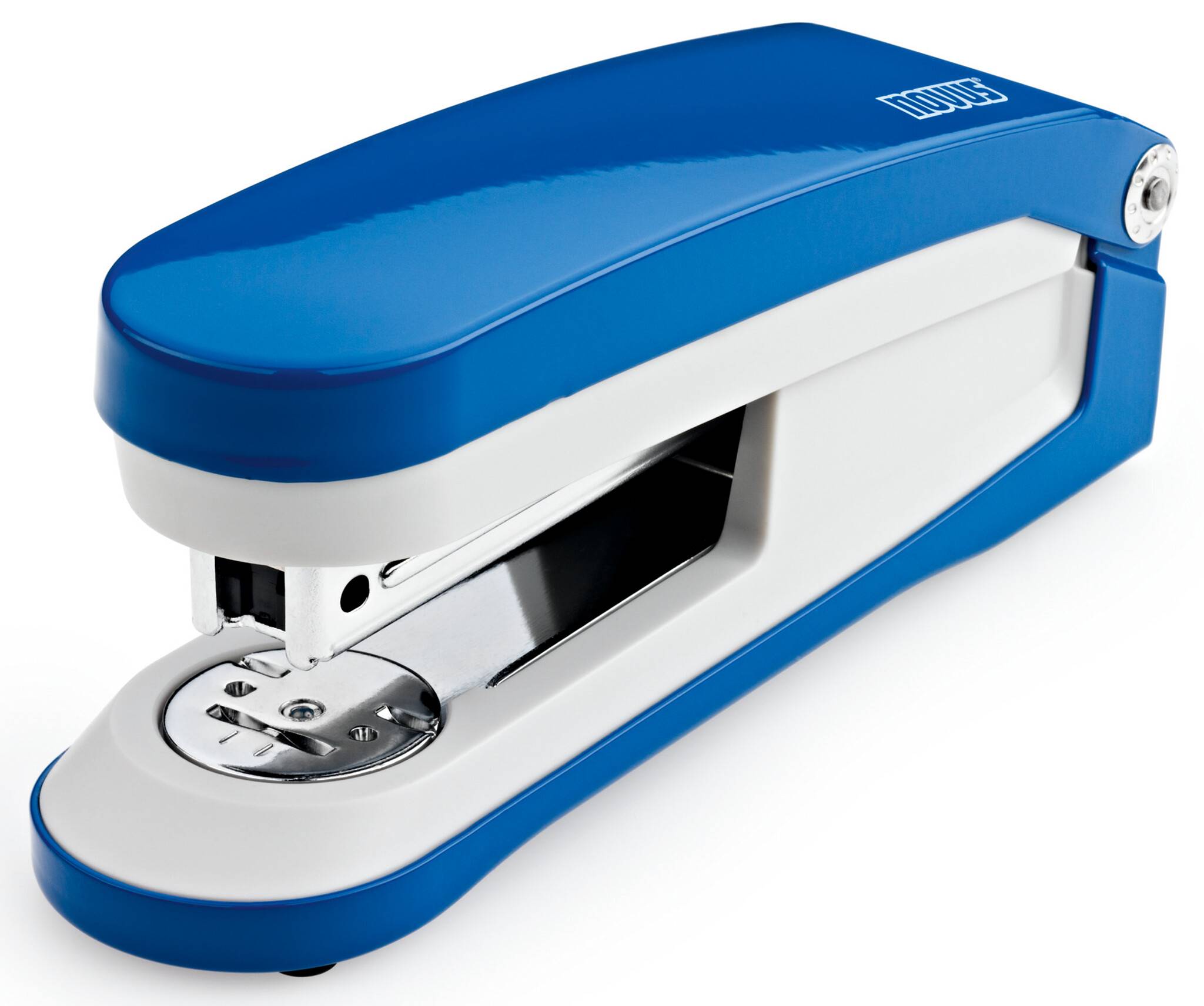 Büroheftgerät E 30, bis 30 Blatt blau/grau, im Blister, 020-1846, NOVUS