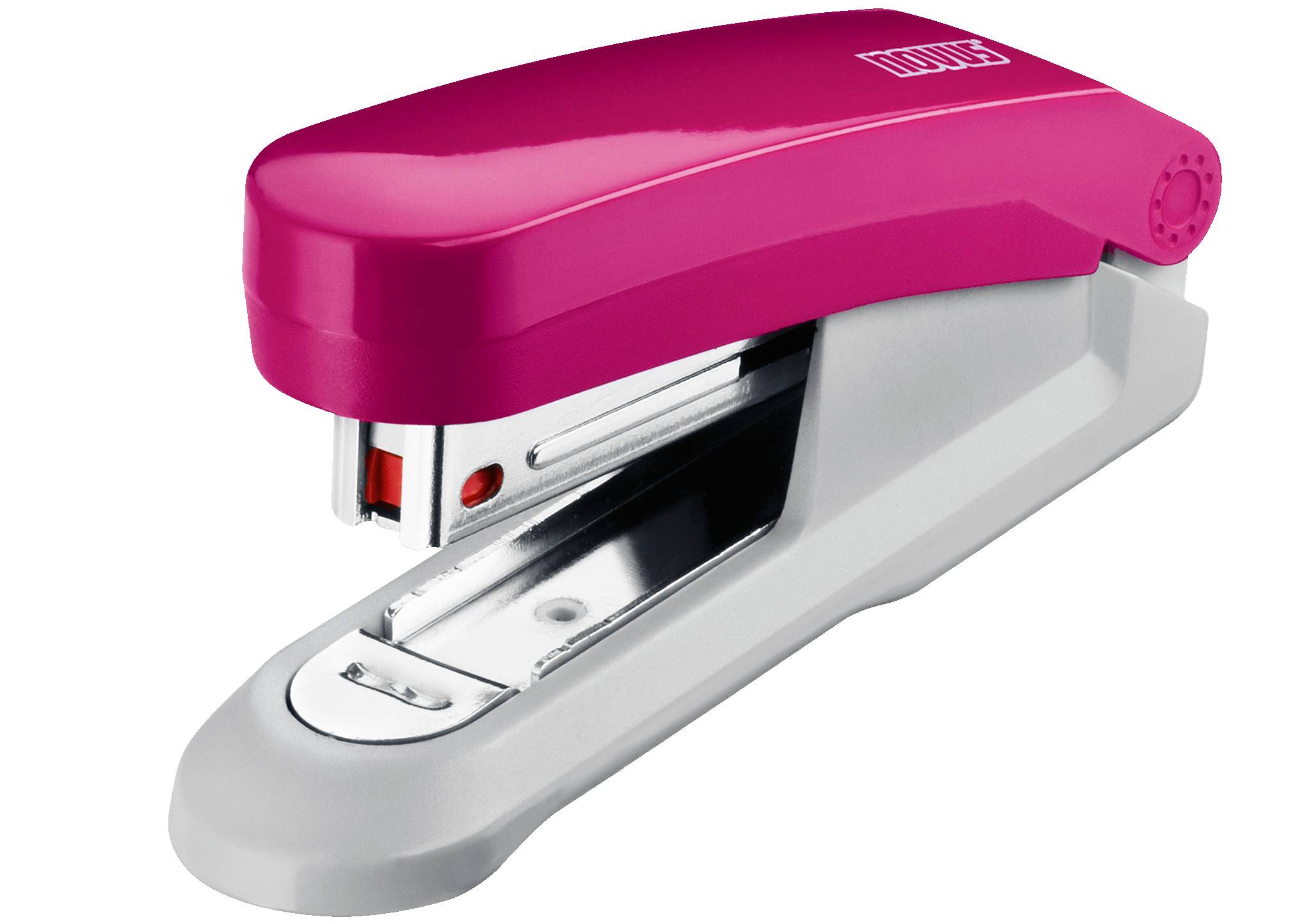 Heftgerät E 15 fresh, bis 15 Blatt fresh pink/grau, Oberlademechanik