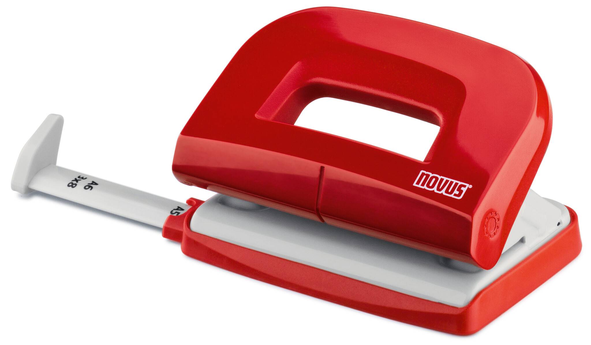 Locher E 210, bis 10 Blatt rot/grau, im Blister