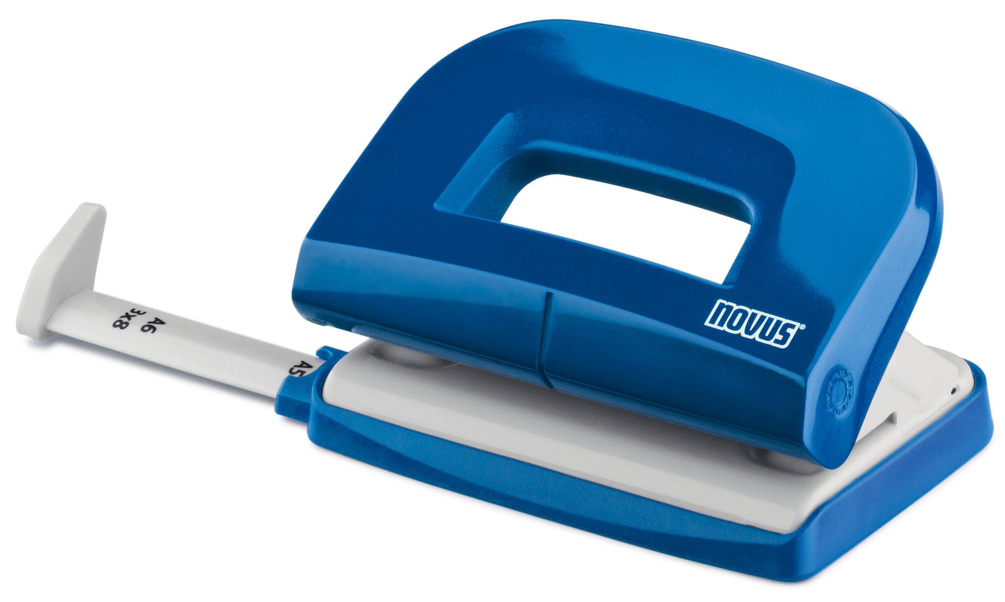 Locher E 210, bis 10 Blatt blau/grau, im Blister