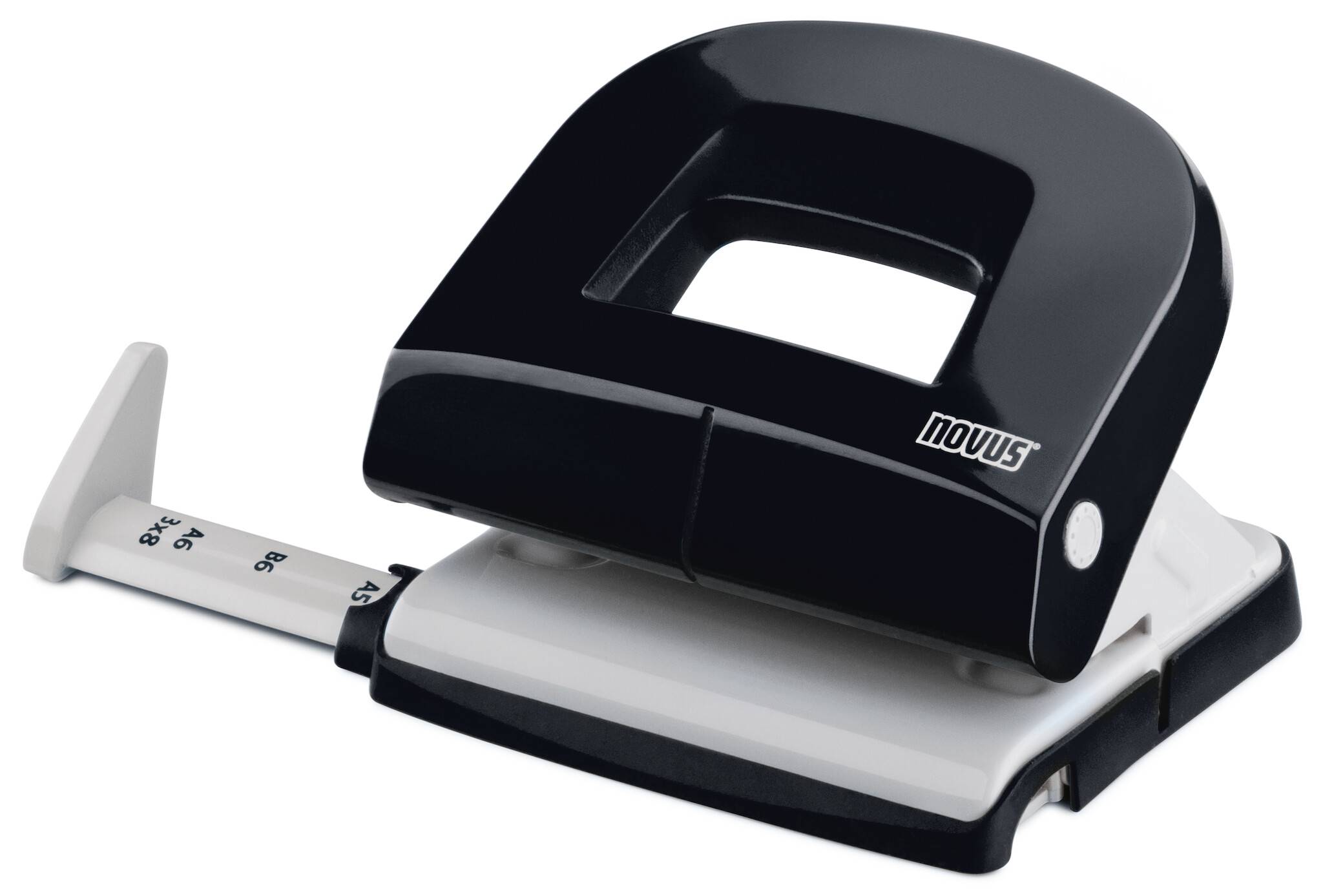 Bürolocher E 216, bis 16 Blatt schwarz/grau, im Blister