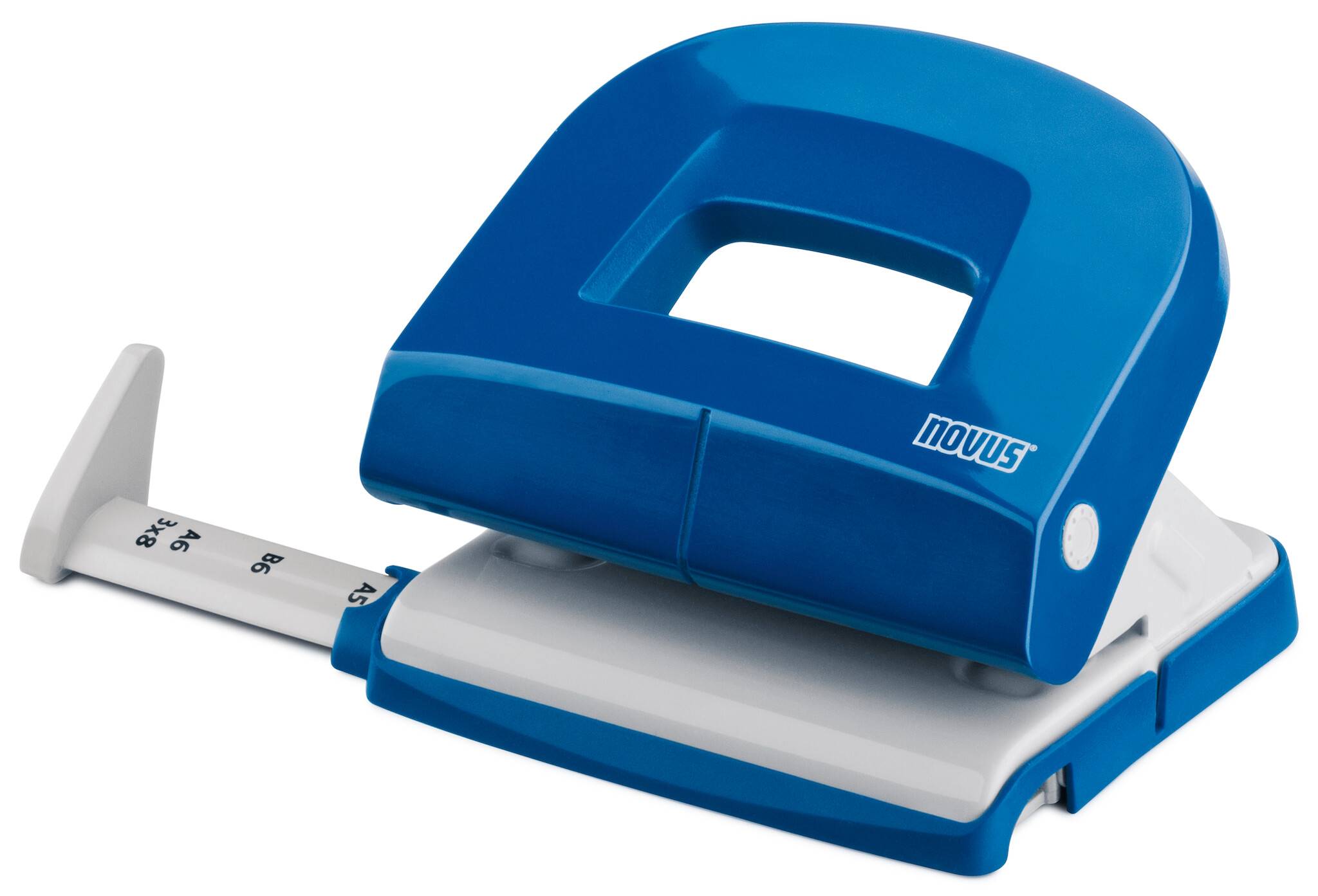 Bürolocher E 216, bis 16 Blatt blau/grau, im Blister