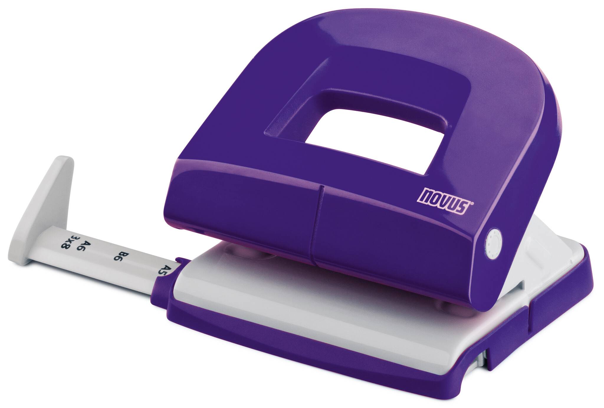 Bürolocher E 216 fresh,bis 16 Blatt fresh violett/grau, im Blister