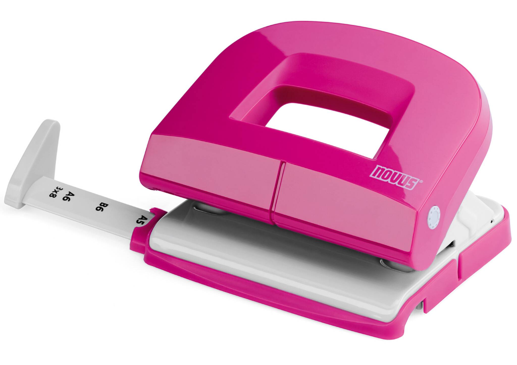 Bürolocher E 216 fresh,bis 16 Blatt fresh pink/grau, im Blister