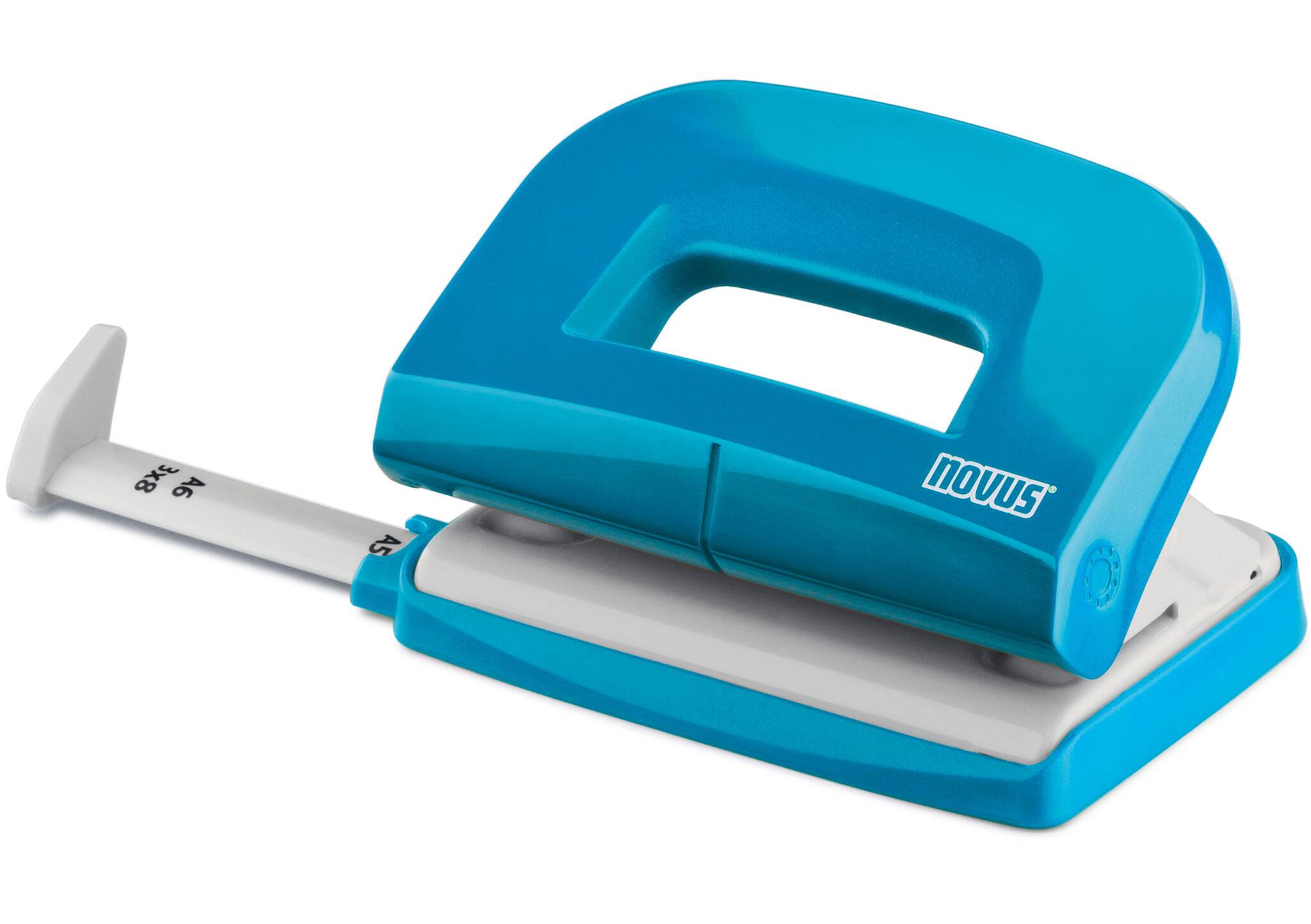 Locher E 210 fresh, bis 10 Blatt fresh petrol/grau, im Blister