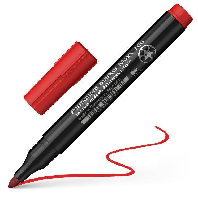 Permanent-Marker Maxx 160 rot, Rundspitze 1-3mm