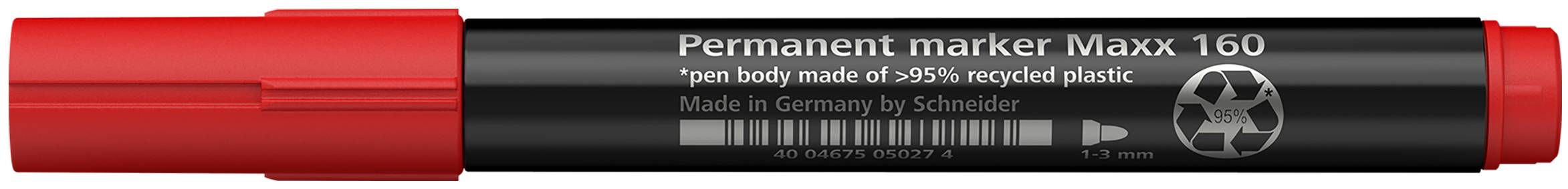 Permanent-Marker Maxx 160 rot, Rundspitze 1-3mm