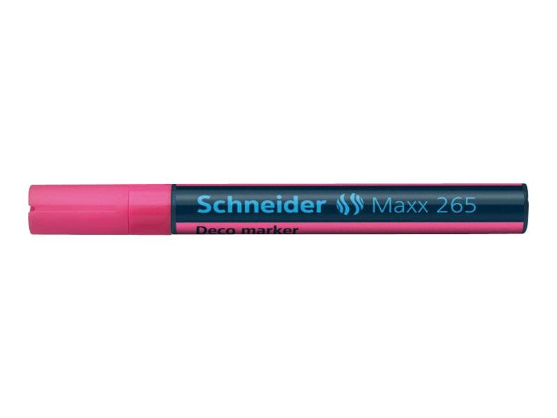 Rosa Schneider Maxx 265 deco Marker mit dunkelbauem Schaft und Kappe, auf weißem Hintergrund dargestellt.