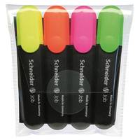 Schneider Schreibgeräte MARKER 150X4 - 4-er Set Textmarker orange/gelb/gruen/rose