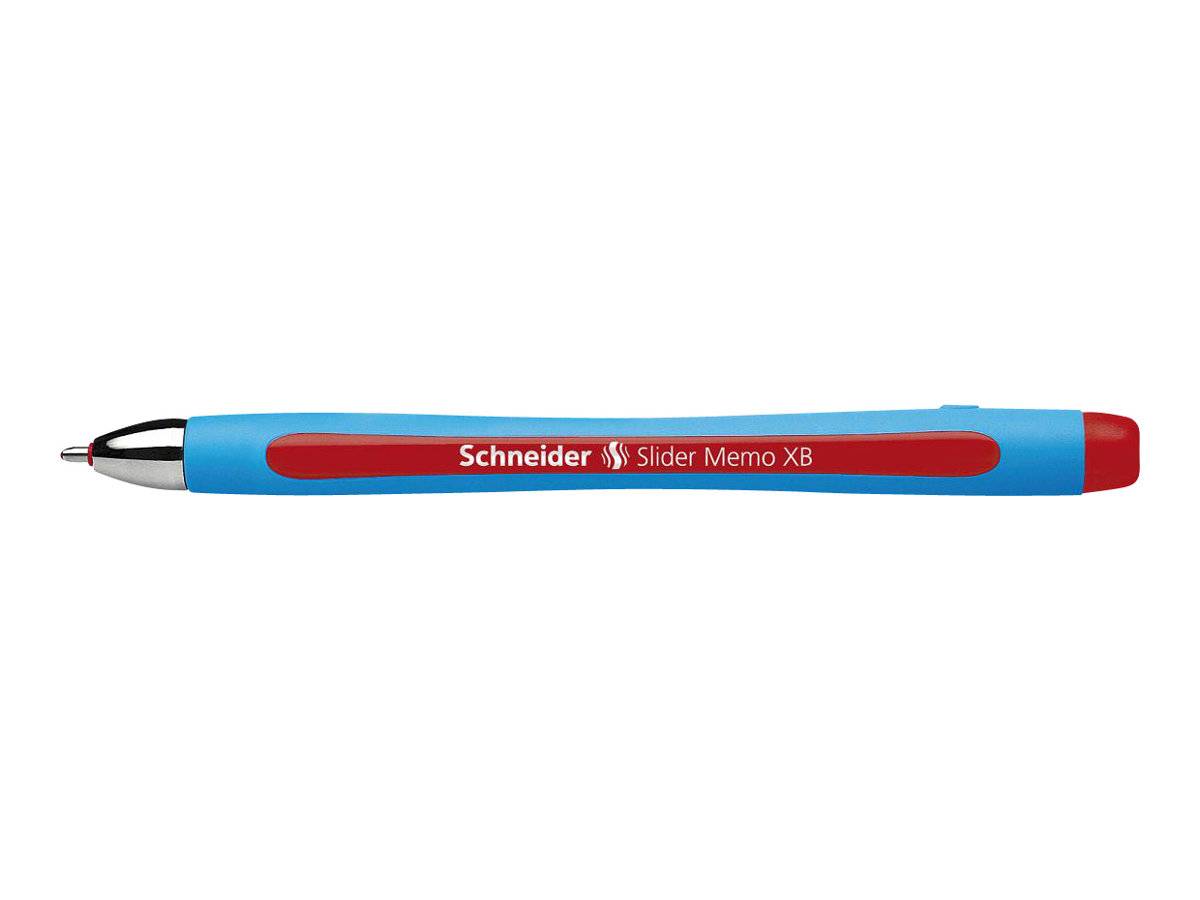 Schneider Slider Memo - Kugelschreiber - Schwarz, Rot, Blau - 1.4 mm - extrabreit (Packung mit 3)