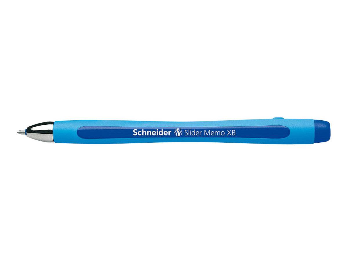 Schneider Slider Memo - Kugelschreiber - Schwarz, Rot, Blau - 1.4 mm - extrabreit (Packung mit 3)