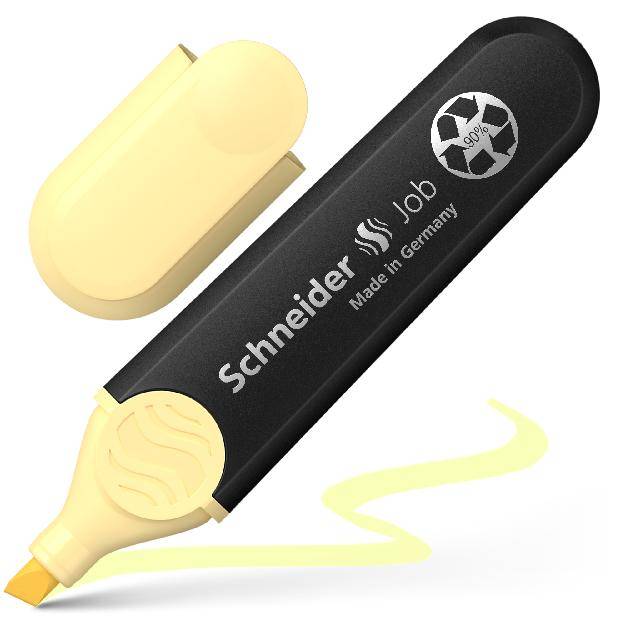 Textmarker Job Pastell vanille, Keilspitze 1+5mm