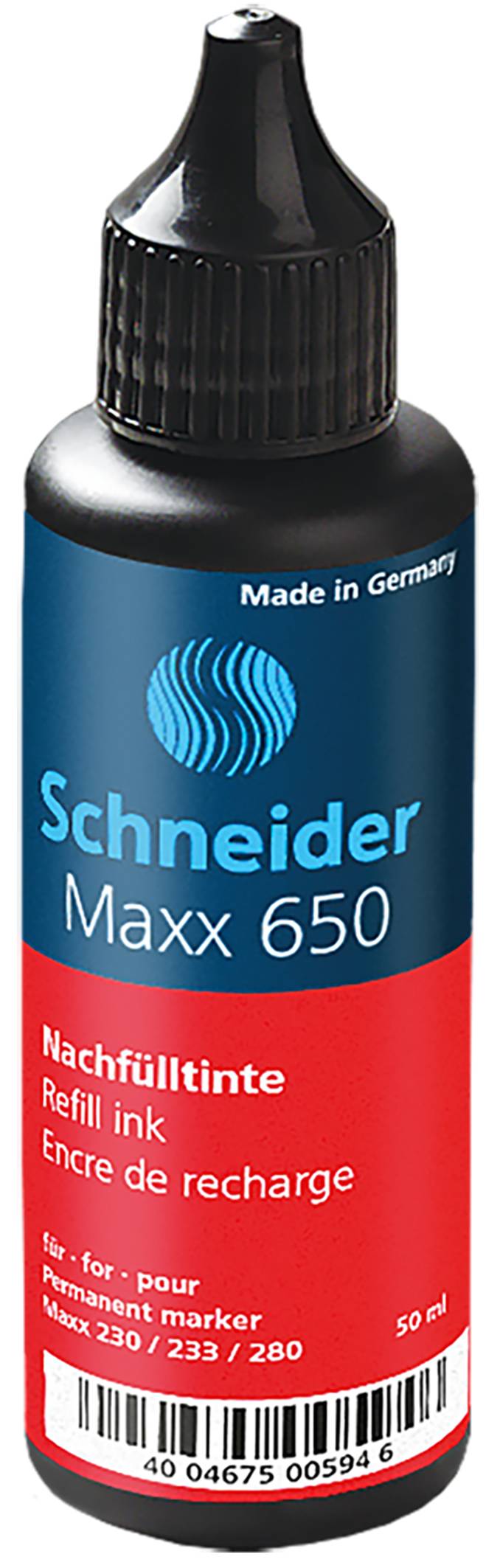Nachfüllflasche Maxx 650, 50ml rot für Marker Maxx 230/233/280