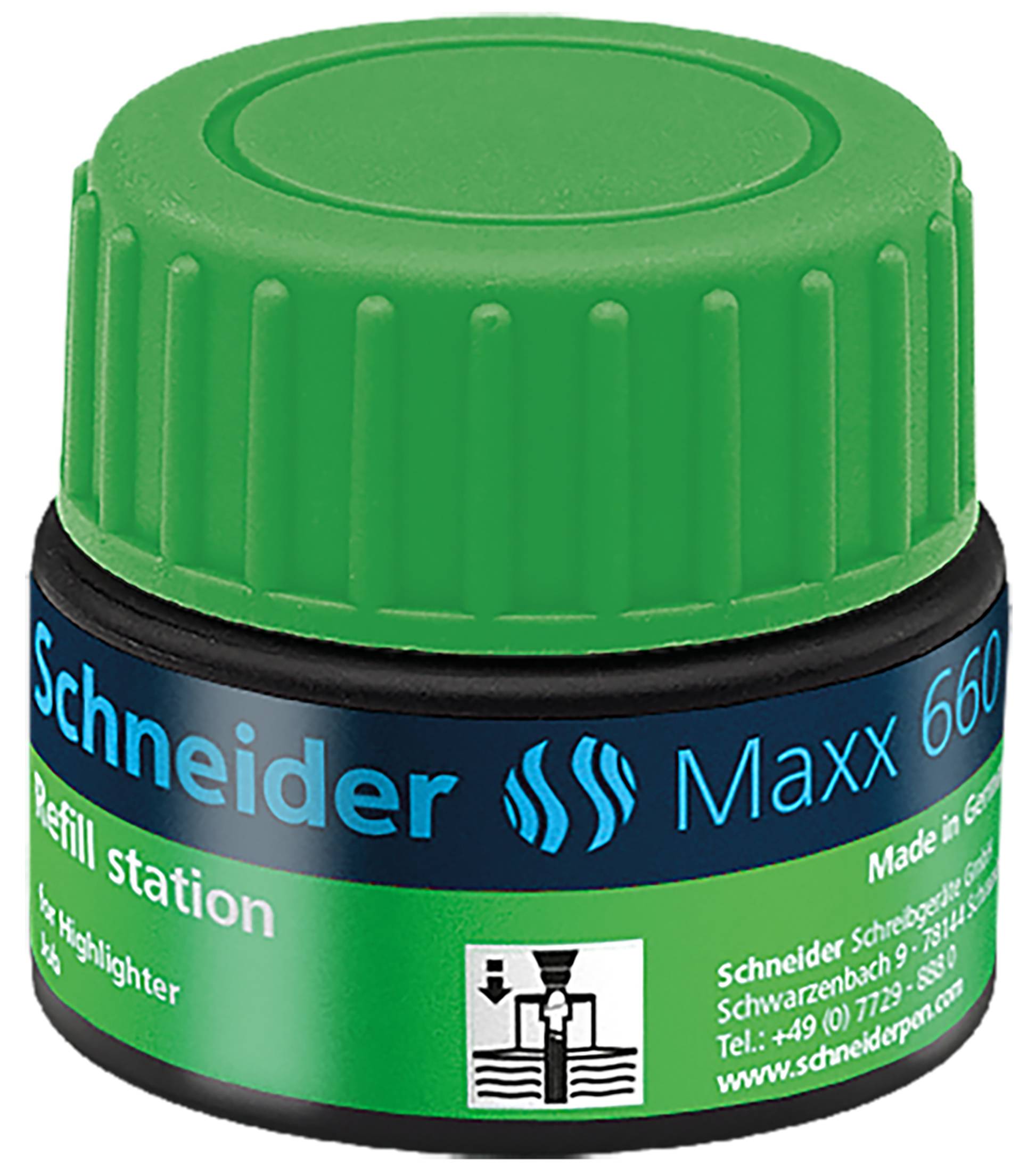 Refill Station Maxx 660 grün für Textmarker Job, 30ml