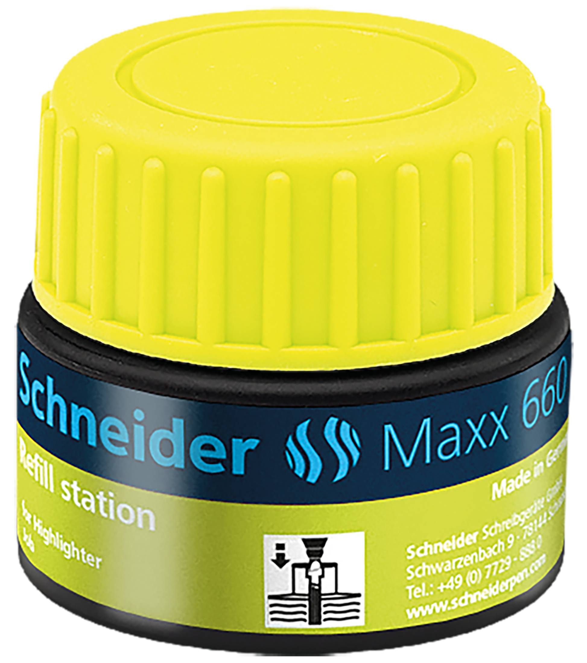 Refill Station Maxx 660 gelb für Textmarker Job, 30ml