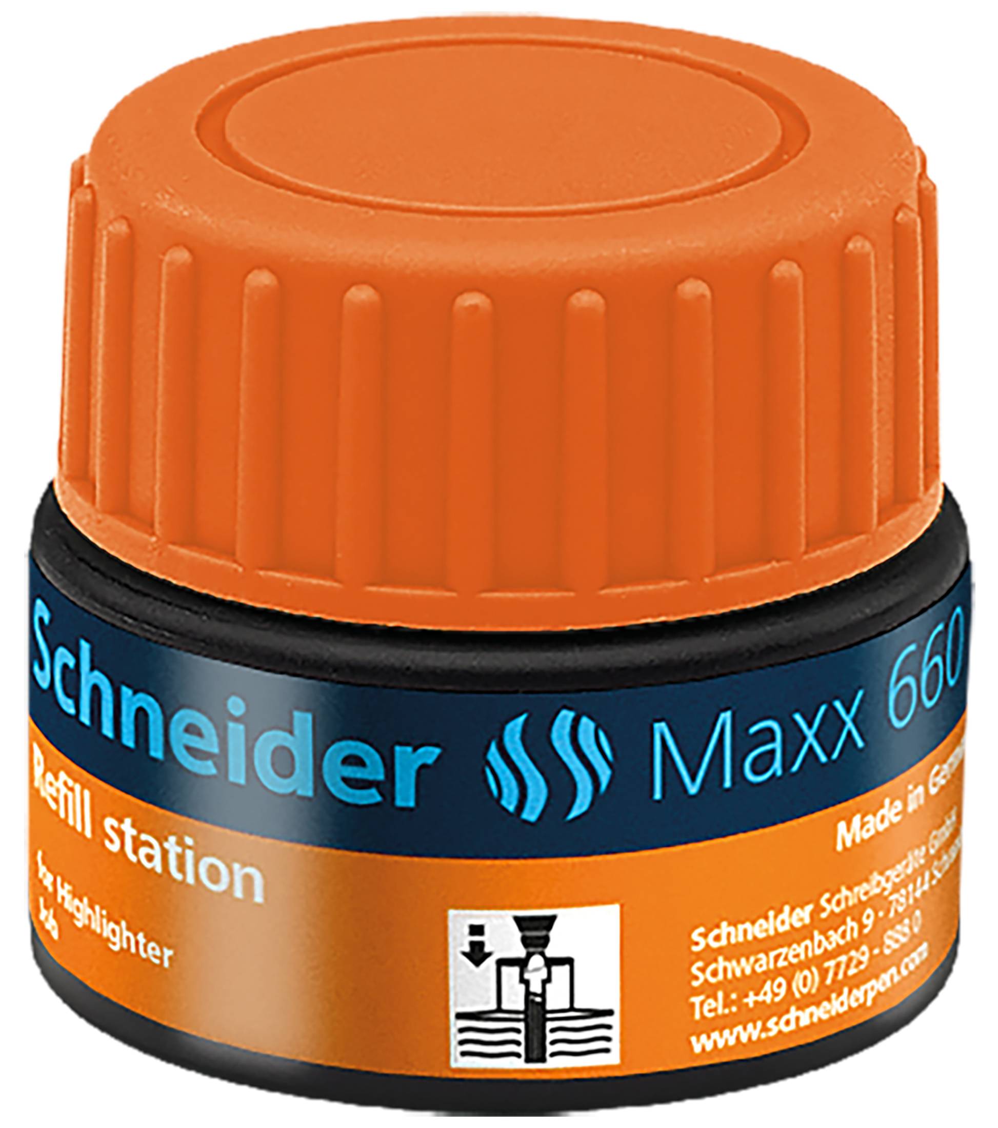 Refill Station Maxx 660 orange für Textmarker Job, 30ml