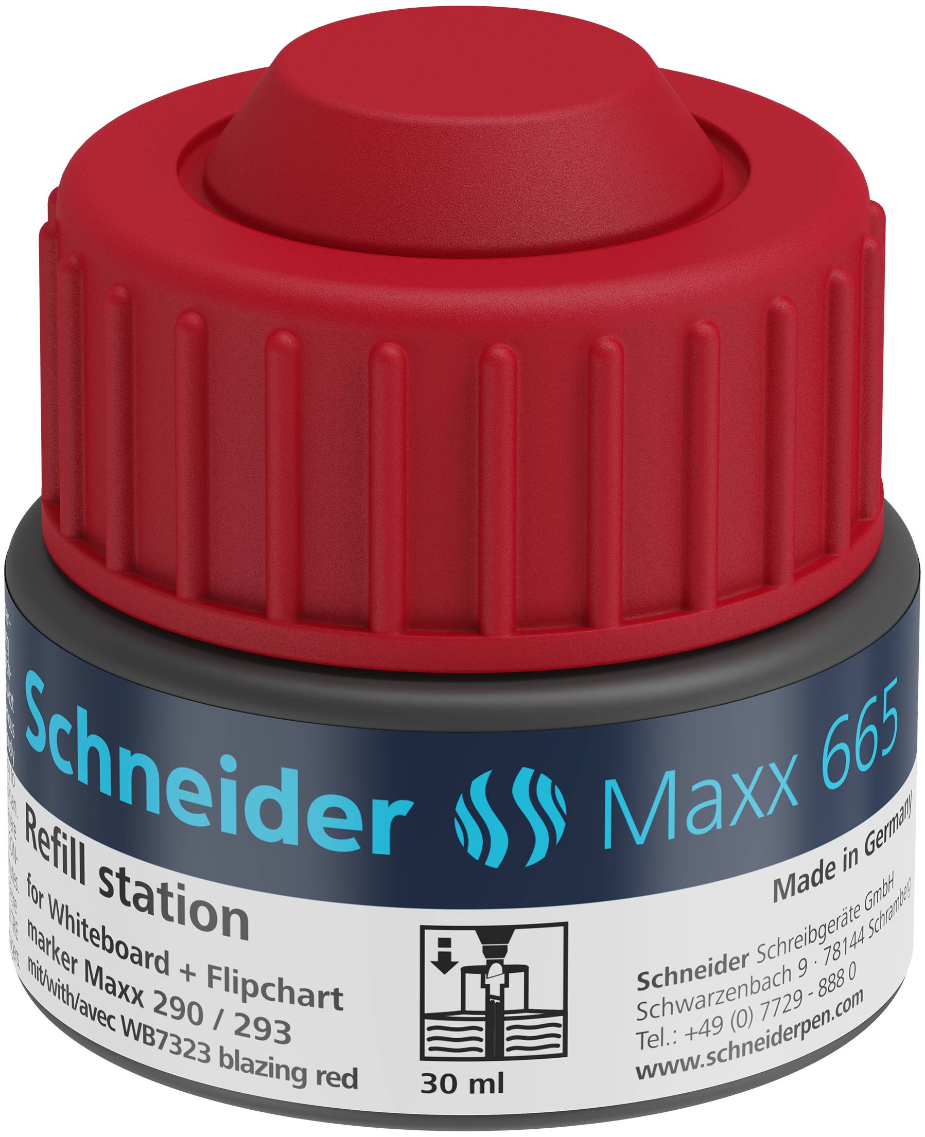 Refill Station Maxx 665, 30ml rot, für Marker Maxx 290/293