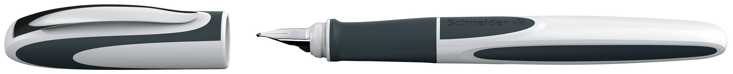 Füllhalter Ray M weiss-dunkelgrau, Iridiumkornfeder