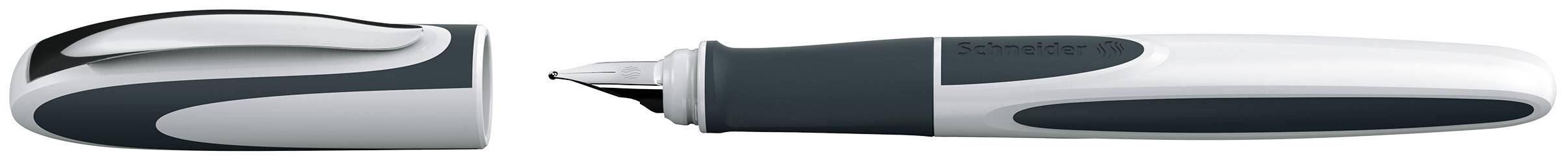 Füllhalter Ray L weiss-dunkelgrau, für Linkshänder