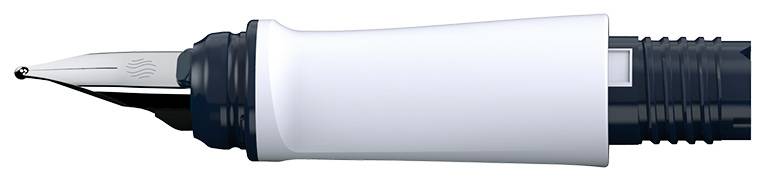 Vorderteil L für Füllhalter Ray tiefblau-weiß mit Edelstahlfeder L