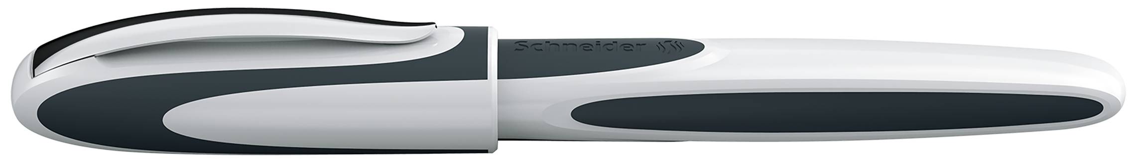 Tintenroller Ray weiss-dunkelgrau, Edelstahlspitze M