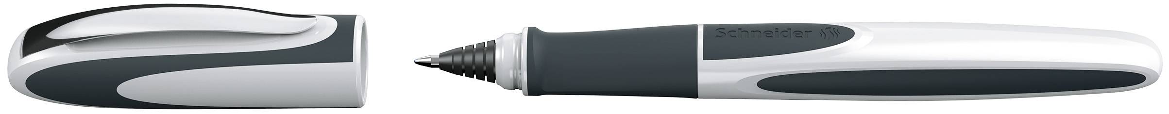 Tintenroller Ray weiss-dunkelgrau, Edelstahlspitze M