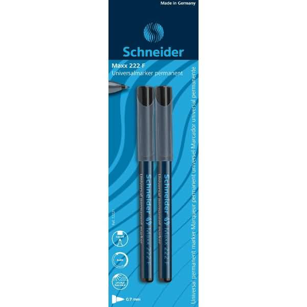 Universalmarker permanent Maxx 222 F 0,7 mm schwarz Blisterkarte VE=2 Stück