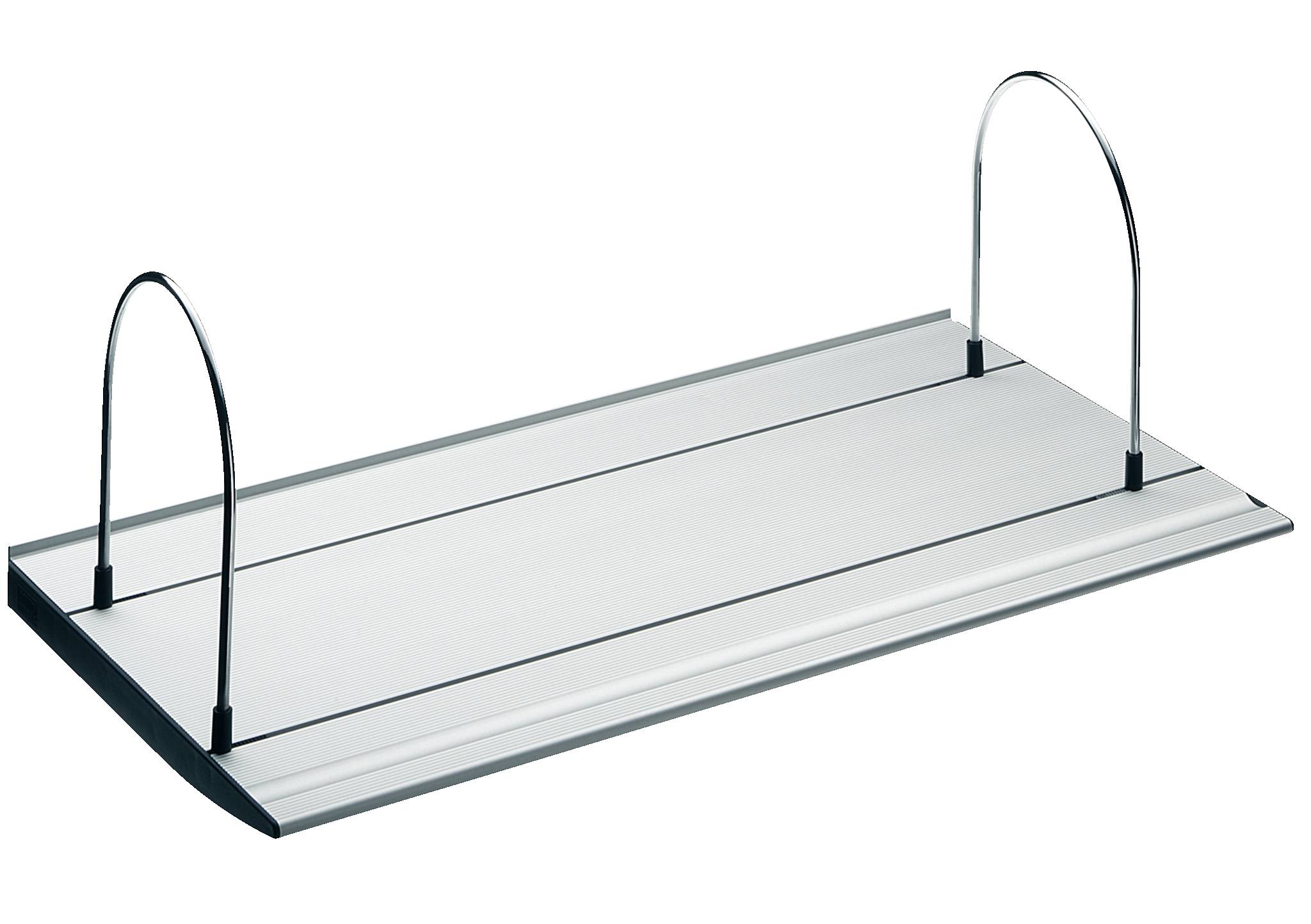 Stiftablage, Utensilienablage NOVUS SlatWall-Board 100 cm silber Ablageboard