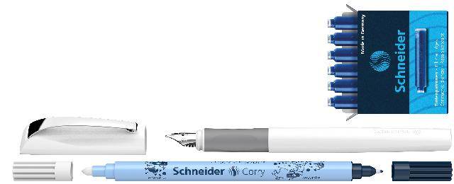 Füllerset Ceod Classic weiß + Corry + Tintenpatronen im Blister