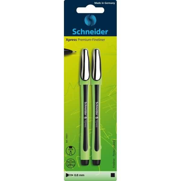 Fineliner Xpress 0,8 schwarz Blisterkarte VE=2 Stück