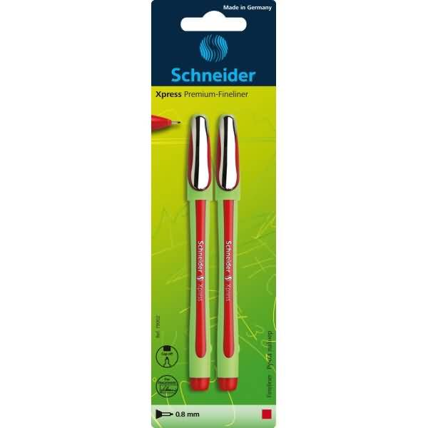 Fineliner Xpress 0,8 rot Blisterkarte VE=2 stück