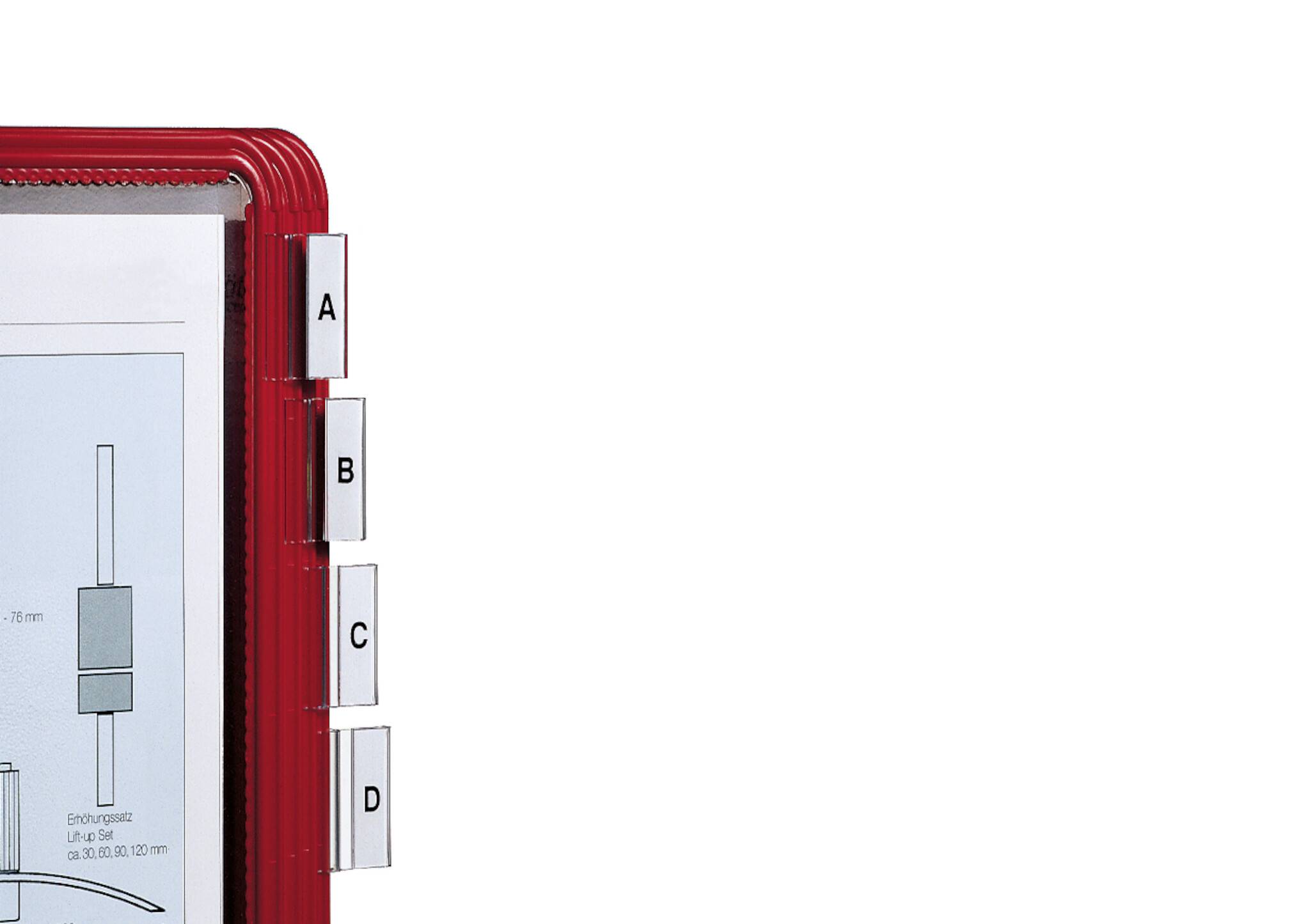 Sichttafel-Reiter NOVUS Reiterrahmen transparent